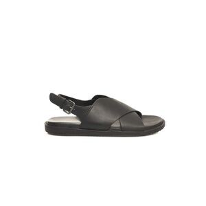 Cerruti 1881 Black Leather Men Men's Sandal